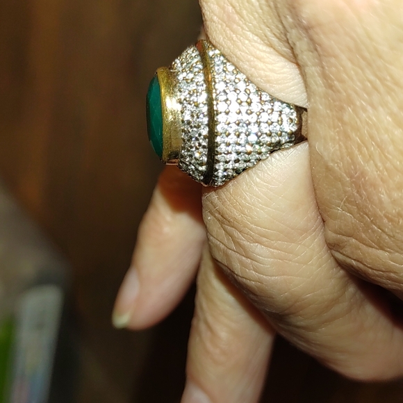 New Turkish Emerald Ring size 9 - Picture 6 of 8